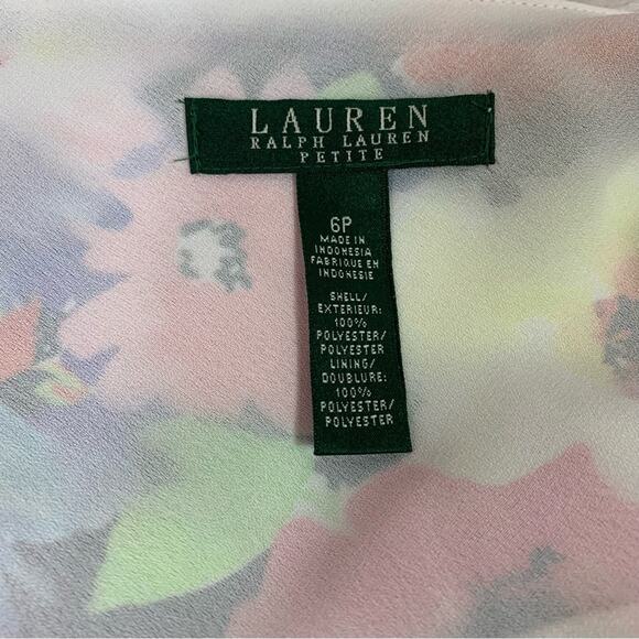 Ralph Lauren Colorful Bright Floral Ruffled Shirt Size 6P V0425 - Picture 6 of 9